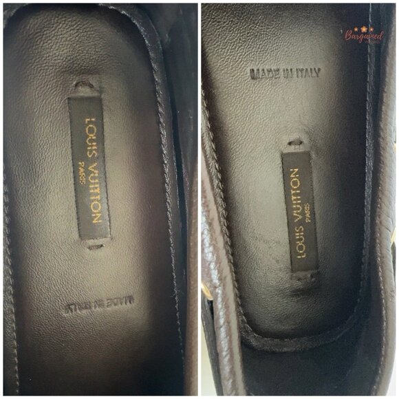 Auth Louis Vuitton Gloria Brown Monogram Leather Loafers EU N37 US 6 - Picture 3 of 12